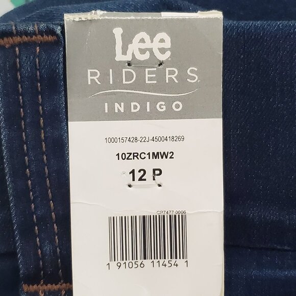Lee Riders Indigo Blue Pull-On Stretchy Boot Cut Jeans NEW NWT Size 12P - Picture 12 of 13